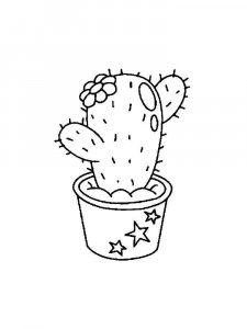 Cactus coloring page 24 - Free printable