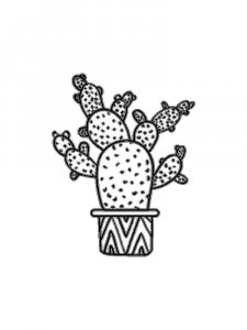 Cactus coloring page 6 - Free printable