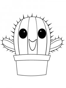 Cactus coloring page 36 - Free printable
