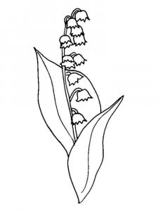 Lily of the Valley coloring page 10 - Free printable