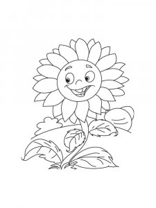 Sunflower coloring page 11 - Free printable