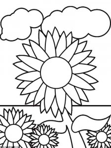 Sunflower coloring page 17 - Free printable