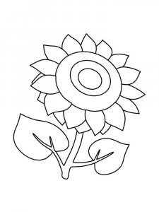 Sunflower coloring page 2 - Free printable