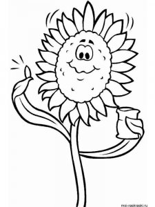 Sunflower coloring page 22 - Free printable