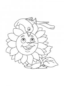 Sunflower coloring page 3 - Free printable