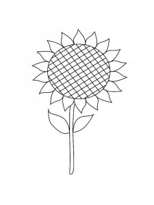 Sunflower coloring page 6 - Free printable