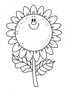 Sunflower coloring page 39 - Free printable