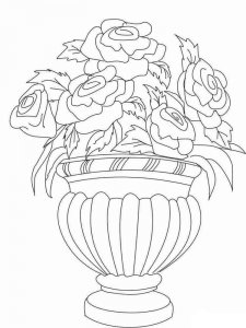 Flower in Vase coloring page 13 - Free printable