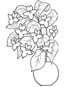 Flower in Vase coloring page 19 - Free printable