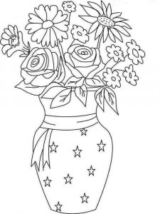 Flower in Vase coloring page 21 - Free printable