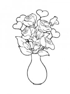 Flower in Vase coloring page 7 - Free printable