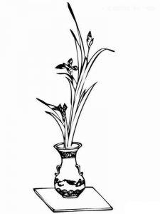 Flower in Vase coloring page 9 - Free printable
