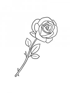 Rose coloring page 22 - Free printable