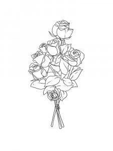 Rose coloring page 26 - Free printable
