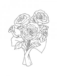 Rose coloring page 30 - Free printable