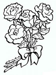 Rose coloring page 12 - Free printable