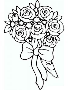 Rose coloring page 14 - Free printable