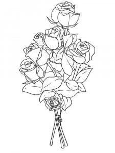 Rose coloring page 17 - Free printable