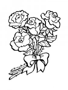 Rose coloring page 6 - Free printable