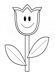 Tulip coloring page 2 - Free printable