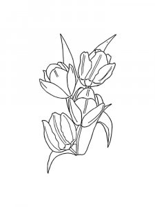 Tulip coloring page 19 - Free printable