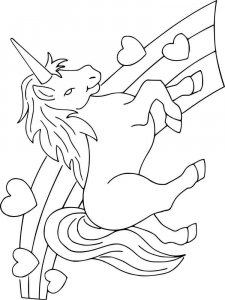 Cute Unicorn coloring page 13 - Free printable