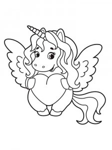 Cute Unicorn coloring page 32 - Free printable