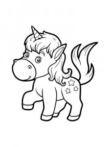 Cute Unicorn coloring page 44 - Free printable