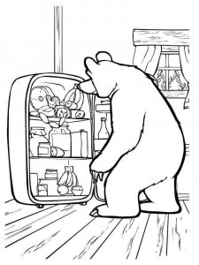 Mascha and the Bear coloring page 10 - Free printable