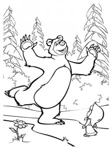 Mascha and the Bear coloring page 11 - Free printable