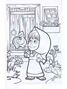 Mascha and the Bear coloring page 12 - Free printable