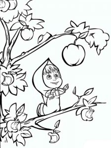 Mascha and the Bear coloring page 14 - Free printable