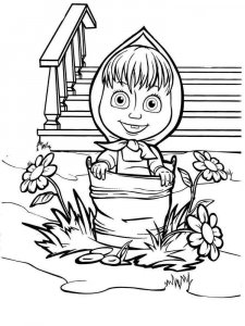 Mascha and the Bear coloring page 17 - Free printable