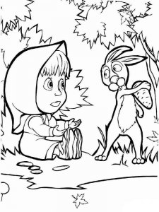 Mascha and the Bear coloring page 21 - Free printable