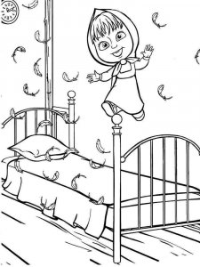 Mascha and the Bear coloring page 24 - Free printable