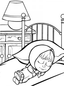 Mascha and the Bear coloring page 25 - Free printable