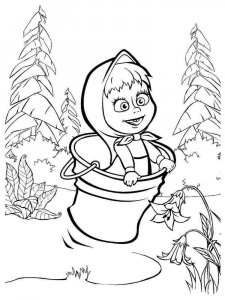 Mascha and the Bear coloring page 28 - Free printable