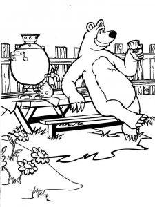Mascha and the Bear coloring page 29 - Free printable