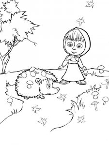 Mascha and the Bear coloring page 30 - Free printable