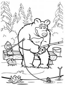 Mascha and the Bear coloring page 33 - Free printable