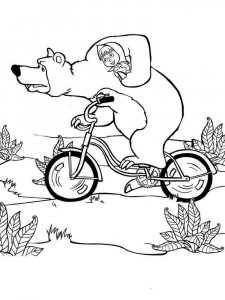 Mascha and the Bear coloring page 36 - Free printable