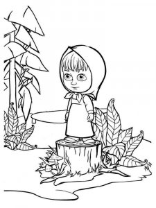 Mascha and the Bear coloring page 37 - Free printable