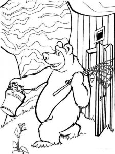 Mascha and the Bear coloring page 38 - Free printable