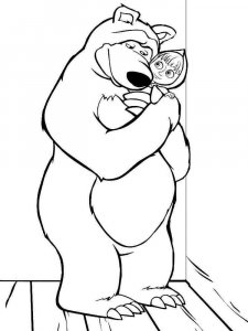 Mascha and the Bear coloring page 39 - Free printable
