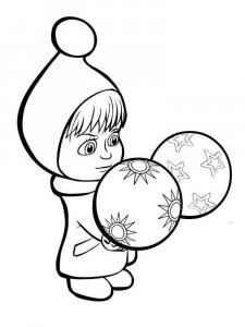 Mascha and the Bear coloring page 4 - Free printable