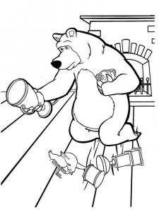 Mascha and the Bear coloring page 40 - Free printable