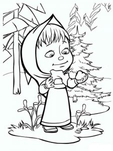 Mascha and the Bear coloring page 41 - Free printable