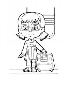 Mascha and the Bear coloring page 43 - Free printable