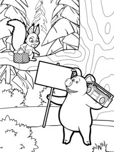 Mascha and the Bear coloring page 44 - Free printable