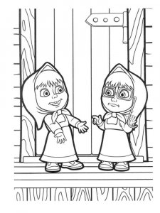 Mascha and the Bear coloring page 45 - Free printable